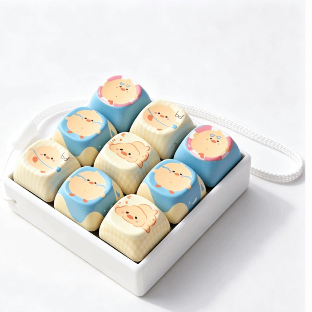 Cat Paws Keyboard Fidget Keyring Finger Button Mechanical Keyboard Keycaps Keychain Children