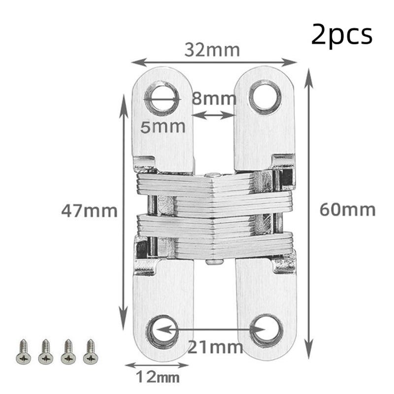 1/2 Pcs Zinc Alloy Concealed Door Folding Door Concealed Cross Hinge Concealed Door Wooden Door Concealed Hinge Concealed
