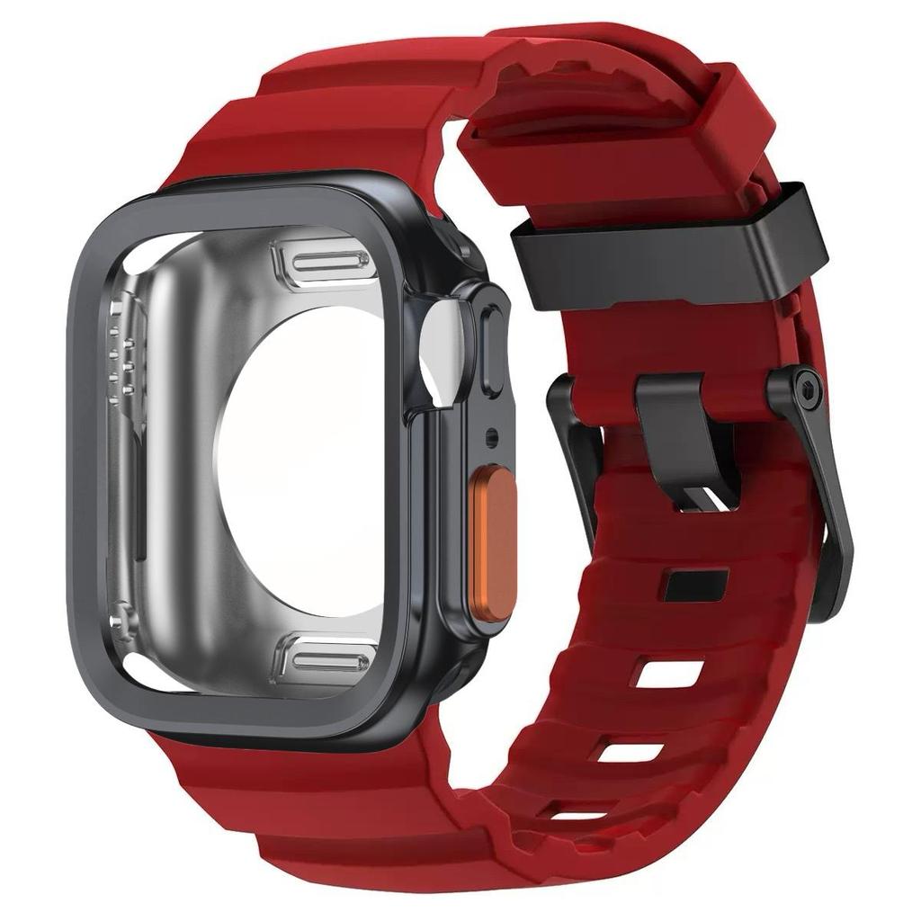 Silikonband + TPU-Hülle für Apple Watch 11 10 46mm Ultra 3 2 49mm SE3 SE2 44mm 45mm Armband für iWatch 11 10 9 Ultra 8 7 SE 6 5 4