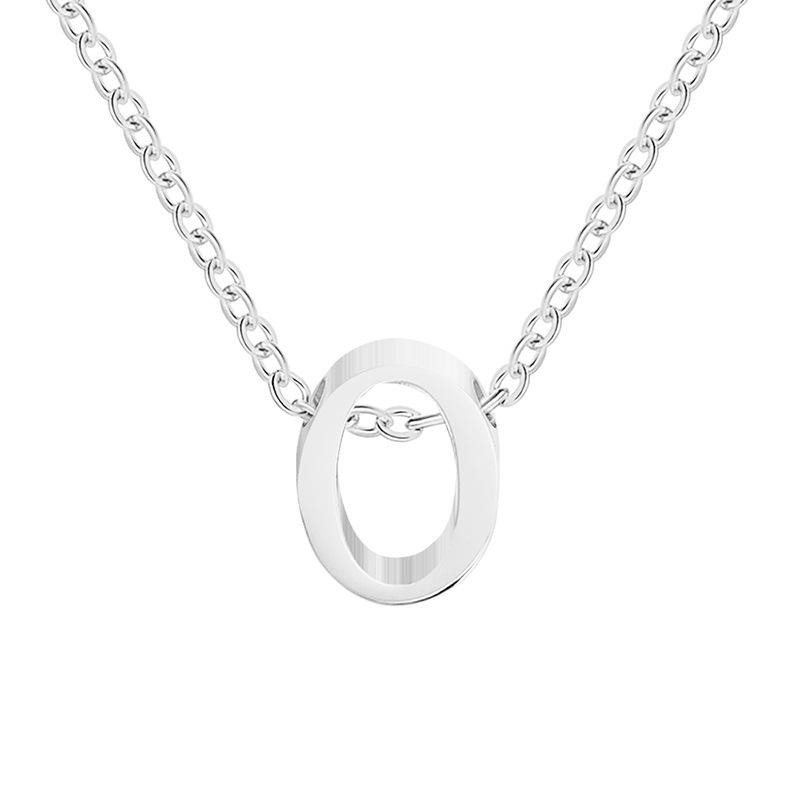 eManco Gold-Plated Stainless Steel Letter Necklace with European & American Pendant