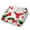 Cozy Candy Cane Christmas Blanket  Warm Comfortable Plush Throw Blanket For Bedroom Decorative Flannel Bedspread Bed Cover