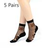5 Pairs of Light and Breathable Cartoon Bear Mid Calf Socks for Women In Spring and Summer