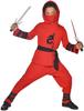 Costume Dragon Rouge Ninja 3-4 Ans