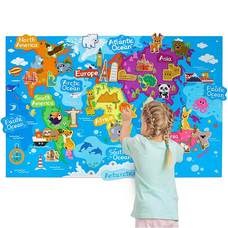 Felt Busy Board Children'S Educational Science And Education Toys Learning Board Infant Action Training Education Board