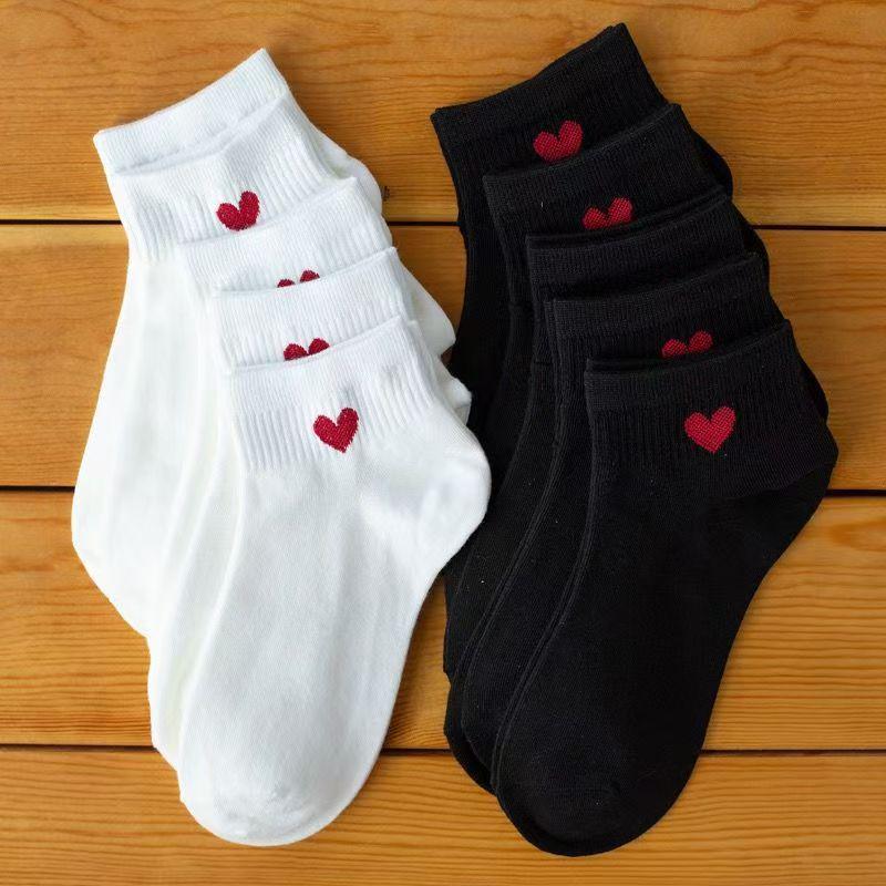 Men's Minimalist Black & White Low-Cut Socks - Spring/Autumn