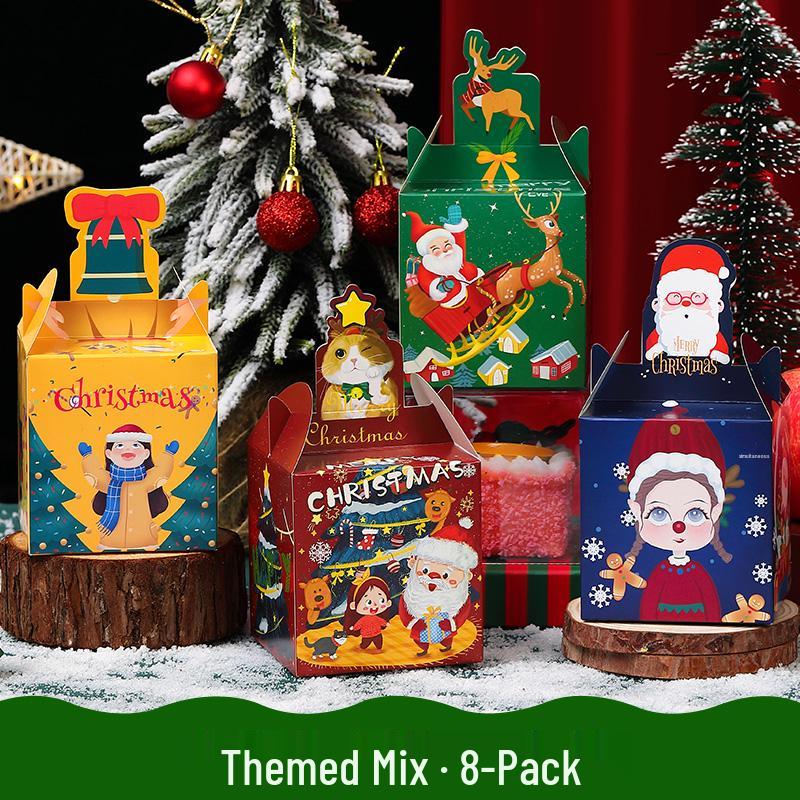 

Christmas Eve Apple Gift Box: Kraft Paper Bag for Kids Candy & Safe Apple Packaging