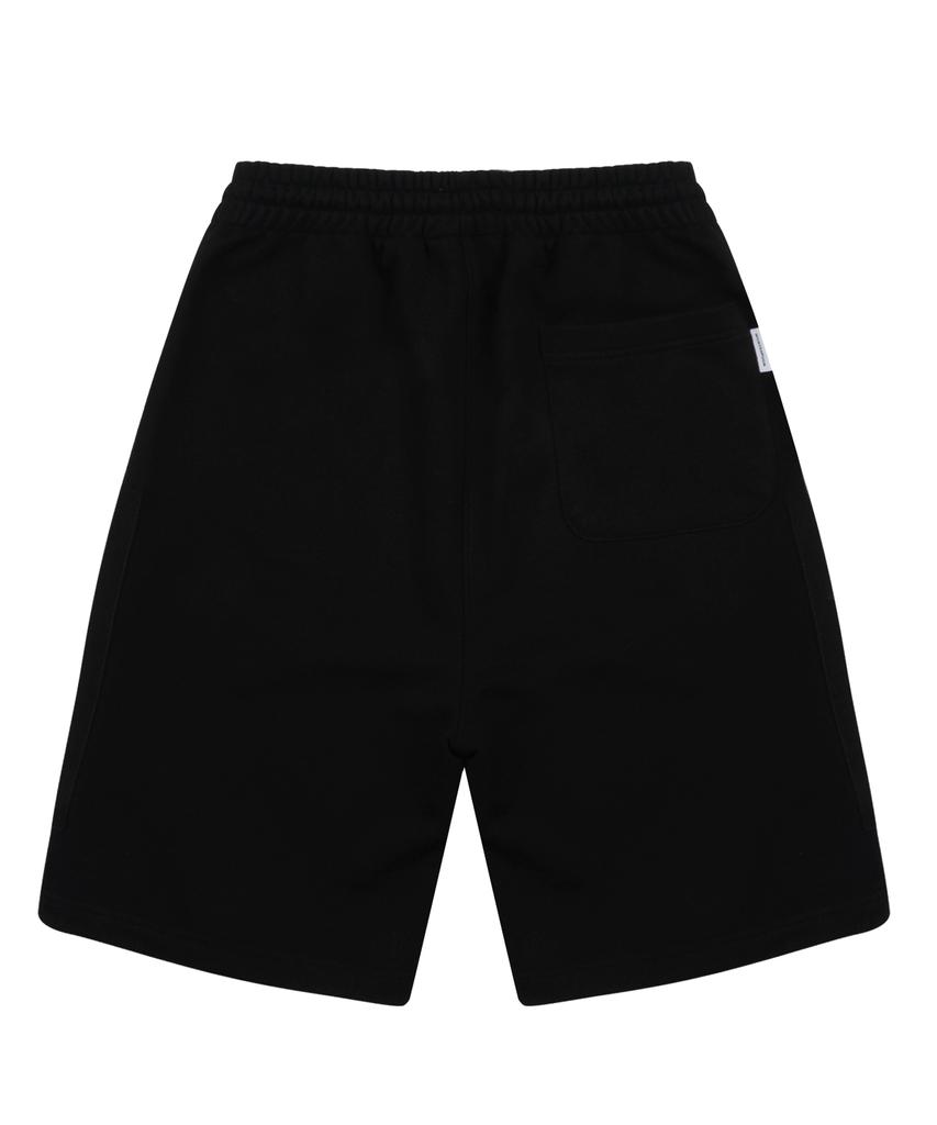 WHATHEPUCK W-Logo Embroidered Patch Shorts Black