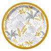 Lot of 10 Cardboard Plates "Exotic Mood" 23cm Mustard