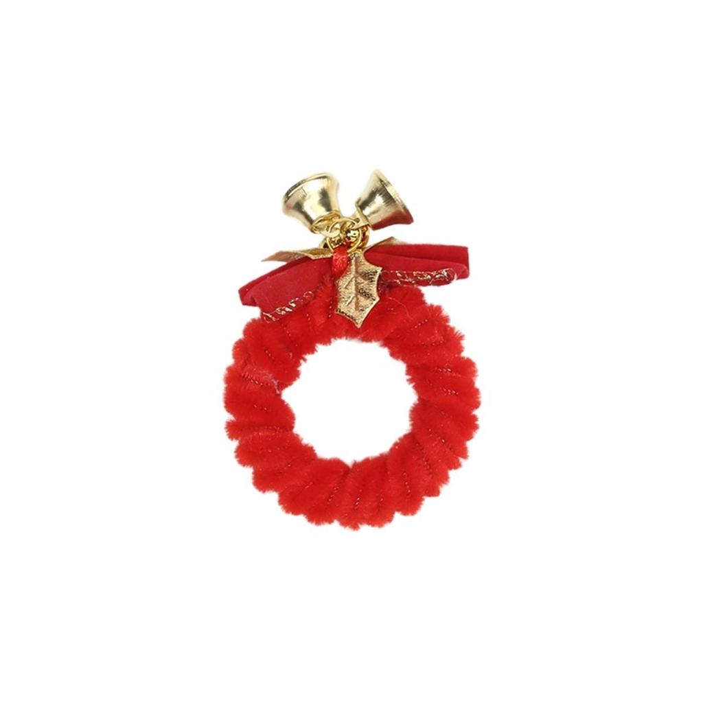 Christmas Napkin Rings for Holiday Table Decors Durability Polyester Dinner Party Accessories Easy Setups Long Last