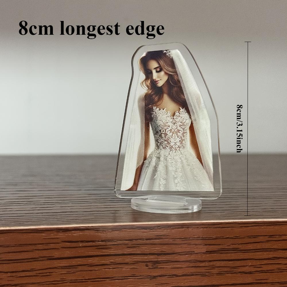 Benutzerdefinierte flache 2D-Fotoornamente aus Acryl, doppelseitige personalisierte Sammlung, für Tischdekorationen im Innen- und Außenbereich, Heimdekoration, Geschenke