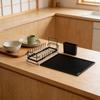 Adjustable Metal Dish Drainer Rack And Silicone Drying Mat Cutlery Holders For Compacts Kitchen Sink Organization Storage