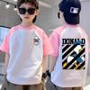 T-shirt short sleeved shirt with unique print, suitable for boys and boys summer tops