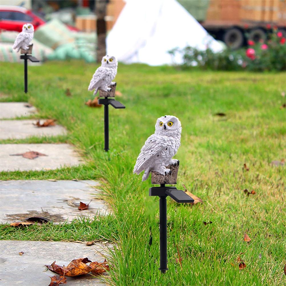 Garden Solar Garden Lights Waterproof Owl Shape LED Landscape Lawn Light Fence Lamp Pathways Yard