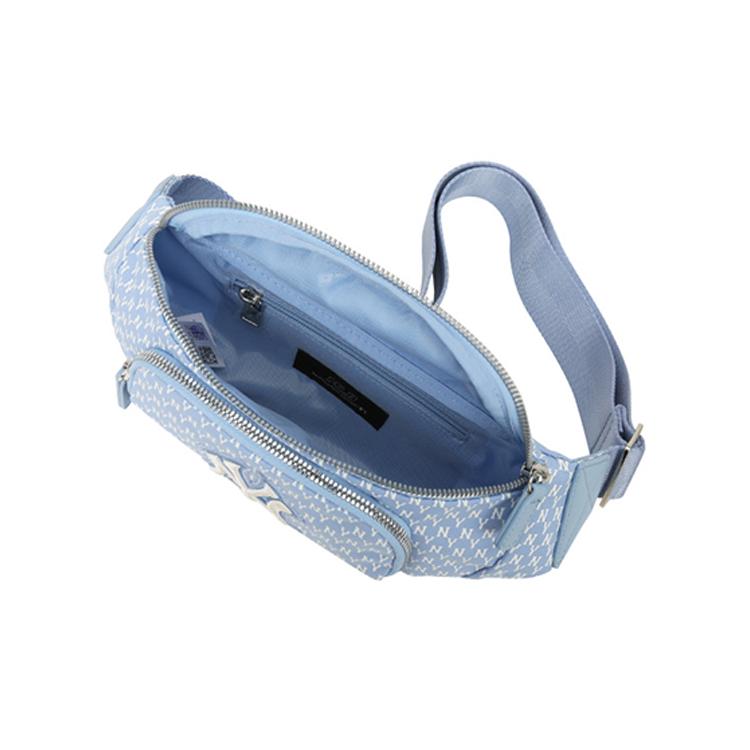 New MLB Monogram Collection Nylon Shoulder Bag Crossbody Bag Fanny Pack Regular Unisex Haze Blue 32BGC9111-50S