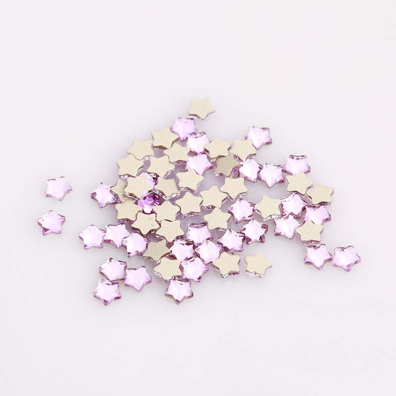 Diy Nail Art Sticker Flat Back Crystal Rhinestones Star Shape Craft Shiny Embellishment Phone Case Decorative Glue-on CZ Diamond