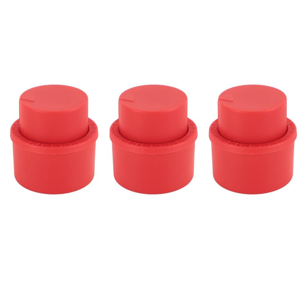 3 PCS Red Black Bottle Pump Cap ABS Beverage Bottle Cover Soda Bottle Stopper Home Kitchen Storage
