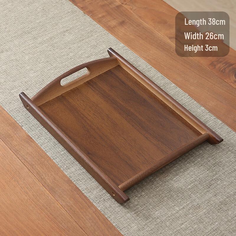 ZISIZ Bamboo Wood Rectangular Serving Tray