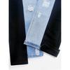 Women's New Style Spliced Denim Pants, Stretchy, Slim-fit, High-waisted, Skinny Jeans, Straight-leg Jeans
