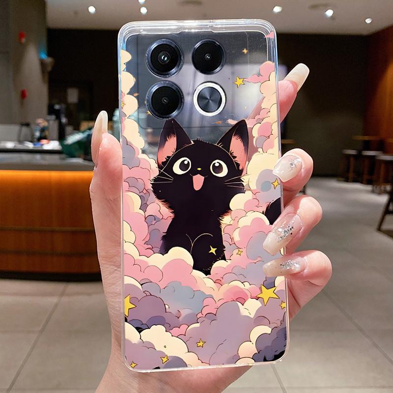 Unique Design Pattern Phone Case For Infinix Note 40 5G/X6851/X6852 Shockproof Soft Casing Soft TPU Transparent Back Cover