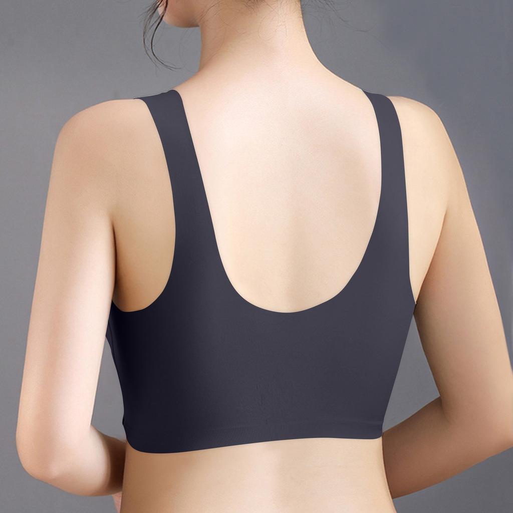 Women's Seamless Comfort Bra with Breathable Mesh and Wire-Free Support for Everyday Wear Black, Size M