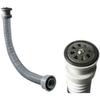 PP PVC Hose Sink Overflow Pipe Plumbing Repair Gray Reinforced Drain Pipe Sink Drain Kitchen Sink Compatibility