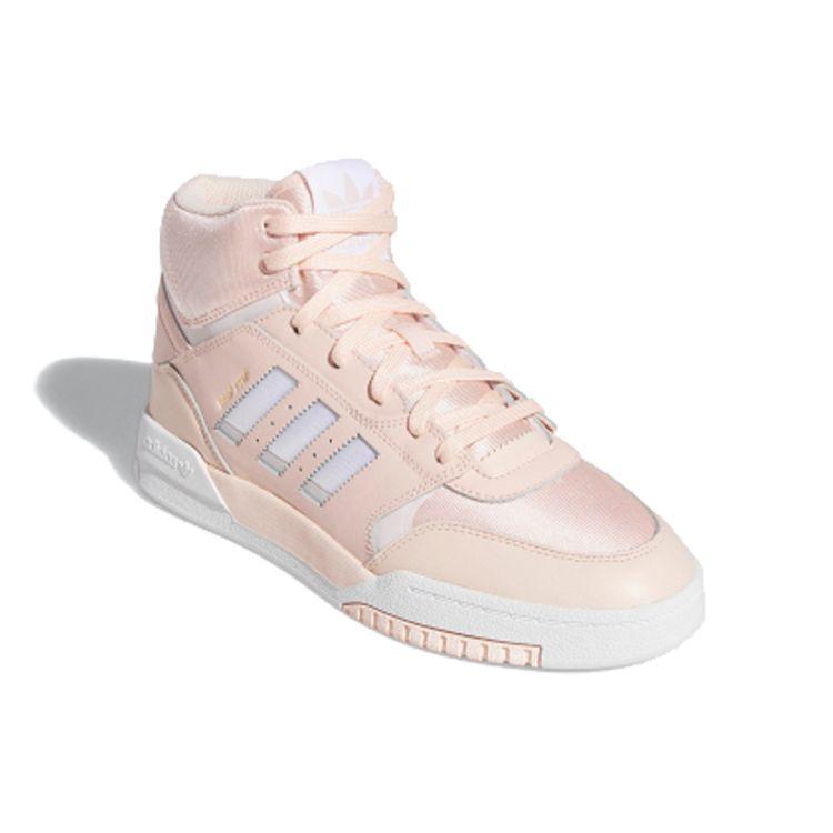 Adidas Originals Drop Step Retro Casual Durable High-Top Skate Shoes Women Sneakers Ice-Crystal-Pink EE5229