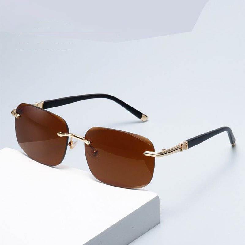 X2018 Rimless Metal Sunglasses for Men - Ideal for Fishing & Driving, Trendy Women's Fashion Accessory