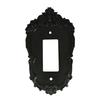 Gothic Style Wall Switches Plate Cover Elegant Decorative Plastic Panel Elegant Black Wall Panel Cover For Home Decoration