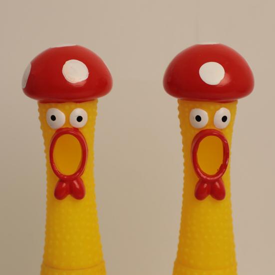 Stress Relief Screaming Chicken Toy Waterproof PVC Yellow Chick Squeaky Toy Squawking Animal Noise Maker Toy Prank Gag Gift