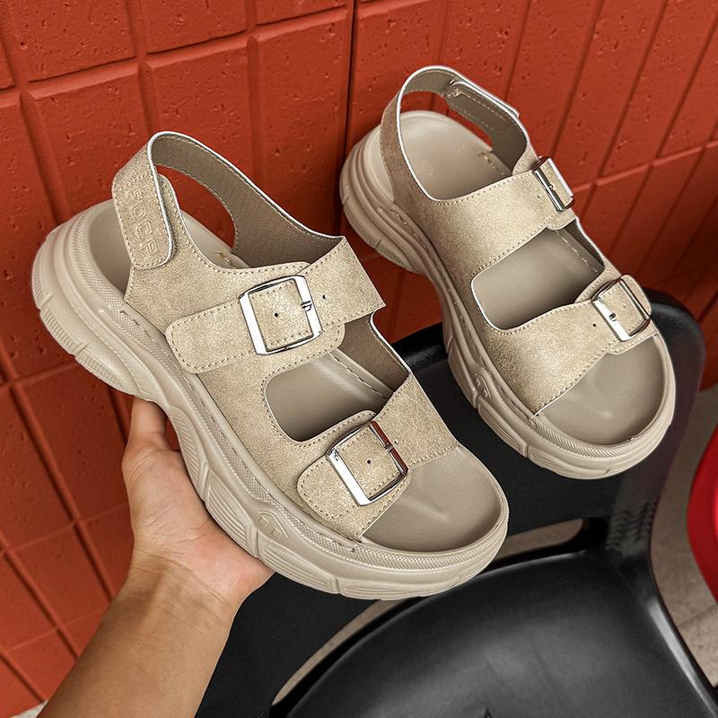 Fashion Trendy men's summer beach shoes Luxury designer classic style daily work Fashion outdoor street Versatile soft soled sandals