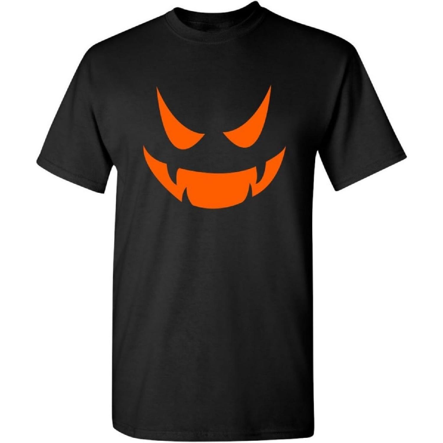 Vampire Pumpkin Smile Face Emoticon Funny Halloween Mens T-Shirt S