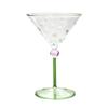 Colorful Polka Dot Red Wine Glass