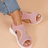 Summer Fish Mouth Casual Foot Cover Fly Knitting Sandals Flat Comfortable Sports Casual Sandals Women