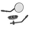 Pair Motorcycle Rearview Mirror Round Retro 8mm Screw Universal Replacement for Rocker C 2008‑2009