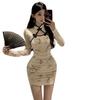 New Summer Chinese Qipao Dress: Women’s Retro Sexy Slim Fit with Frog Button and Hollow Out Details