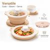 Silicone Steamer Pot with Steamer Rack, - Pot for Kitchen Cooking and Steaming