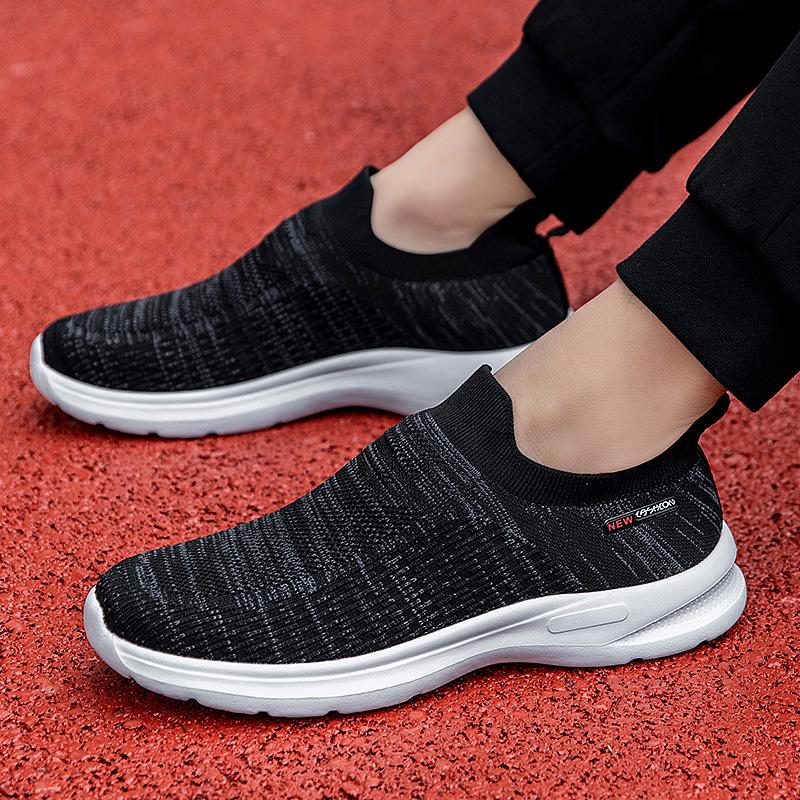 Unisex Menn Kvinner Lilla Fritidssko Myk Såle Slip-On Sneakers Løpesko Kvinner Lettvekt Loafers Gåsko Herrefottøy