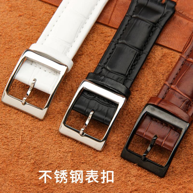 17mm 19mm Äkta Läder Klockarmband för Swatch YCS YAS YGS Armband Spänne Armband Män Sport Vattentätt Klockarmband