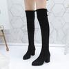 Women's High Boots Summer Thin Autumn and Winter Knee Elastic Boots Versatile Single Boots Thick Heel New Boots High Heel