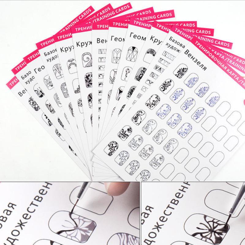 Nail Art Beginner Practice Book: Washable Tracing Board & Detailed Tutorial