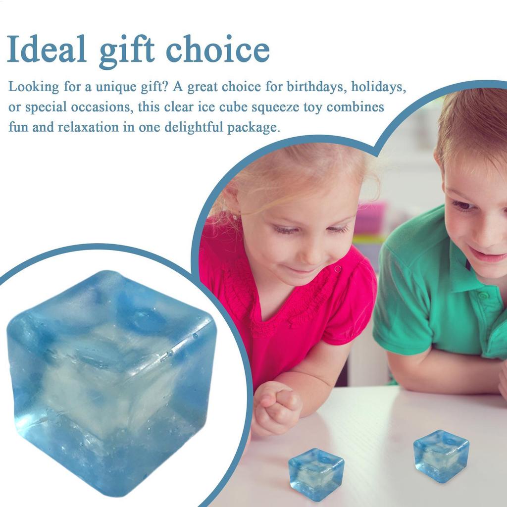 Maltose Cube Stress Squeezes Toy Decompressions Small Ice Cubes Anti Stress Slow Rebound Polar Light Colorful Squeeze Gifts