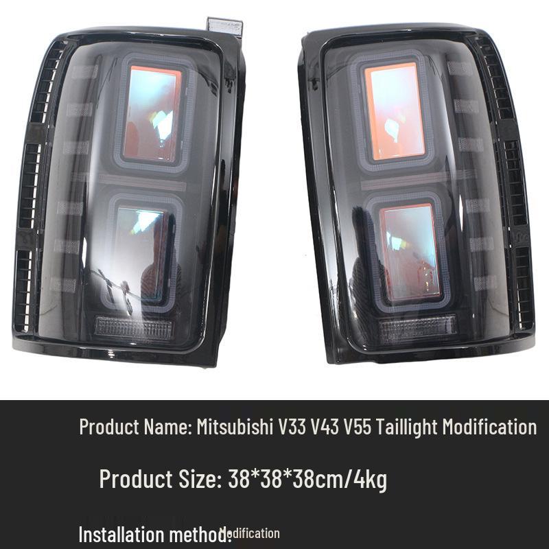 Upgrade Taillight and Brake Light Assembly for Mitsubishi Pajero V33, V43, V55 - Black Diamond 2030.