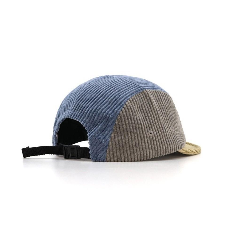 Japanese Style Corduroy Baseball Cap Retro 5 Panel Cap Casual Short Brim Cap Spring Autumn Winter