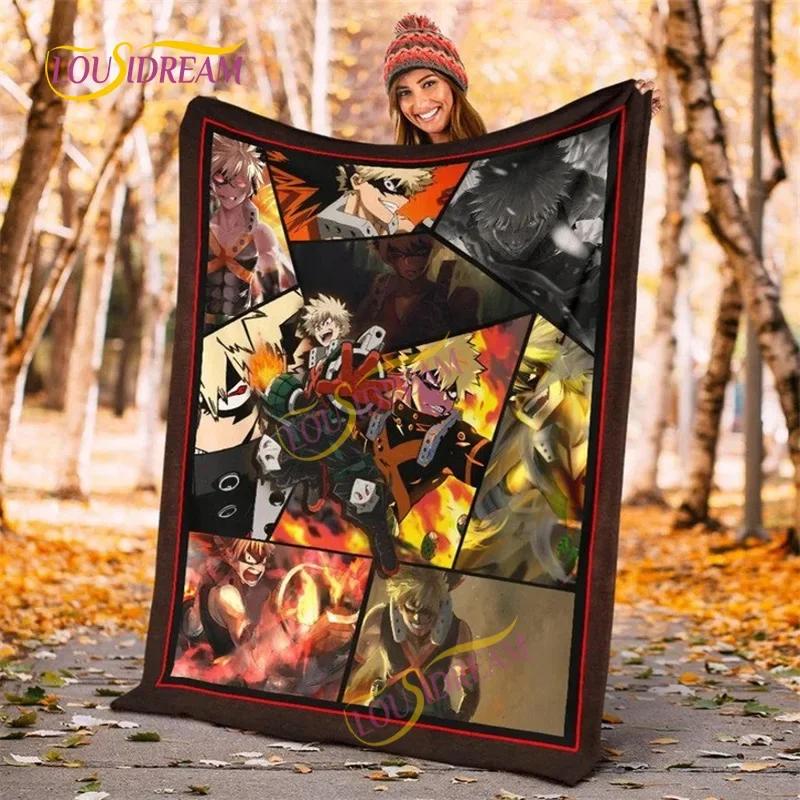 Katsuki Bakugo My Hero Academia Flanelldecke Midoriya Izuku Schlafsofa Plüsch Anime Merch Shoto Todoroki Manga Bettwäsche Decke
