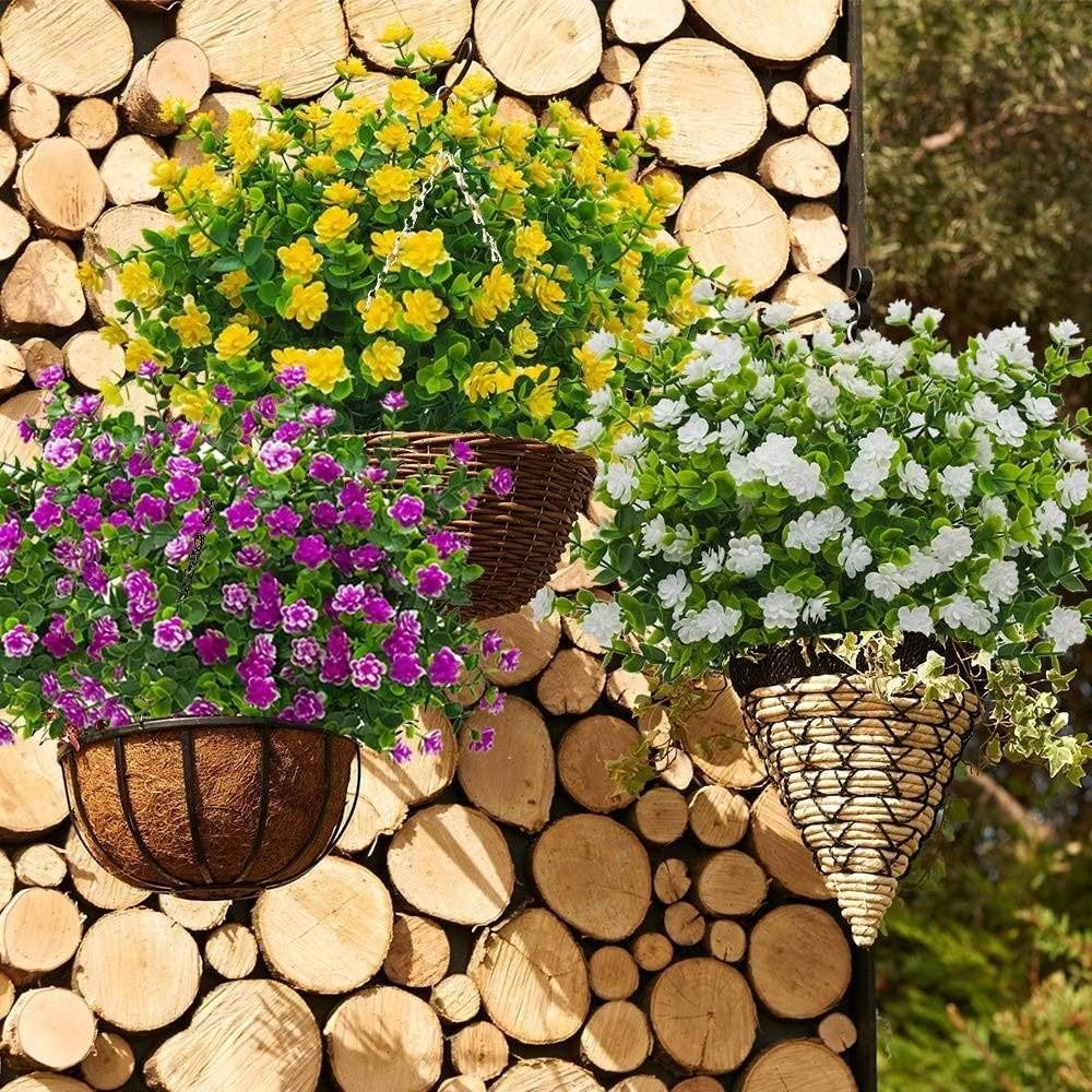 3 Bunch Multicolors Artificial Flowers Plastic 34cm Spring Grass Tea Flowers Realistic Simulation Floral Bouquets