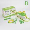 Color Box Packaging Outdoor Toy Adventure Insect Observation Box Rubber Watch Observation Clip  Magnifying Glass  Puzzle Early