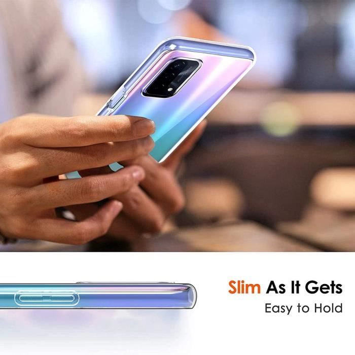 Coque de Protection - E.F.CONNECTION - OPPO A54 5G - Souple - Verre Trempé Inclus - Transparent