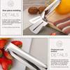 Stainless Steel Stainless Steel Grill Clamp Non-Slip Grip Anti-Scald Handle Barbecue Tongs Extended Handle Multi-Functional