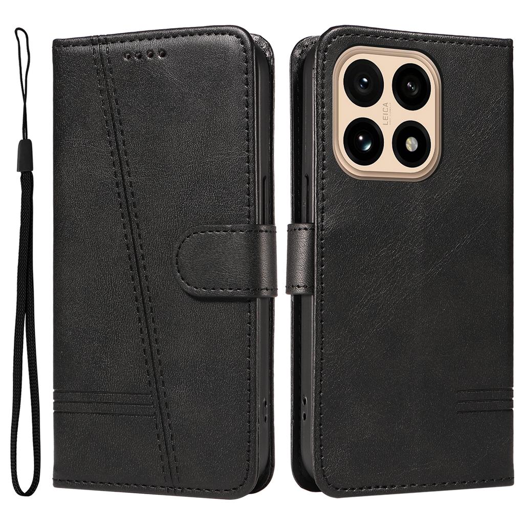 For Xiaomi 15T Wallet Case T-Shape Lines Leather Phone Cover Stand