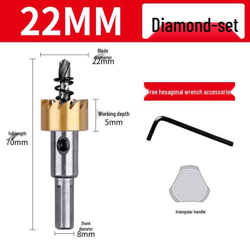 Cobalt Titanium-plated High-speed Steel Hole Saw Drill Bit for Metal and Aluminum